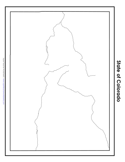 Maps - Blank Colorado Map (No Bordering States) Maps - Blank Colorado Map (No Bordering States)