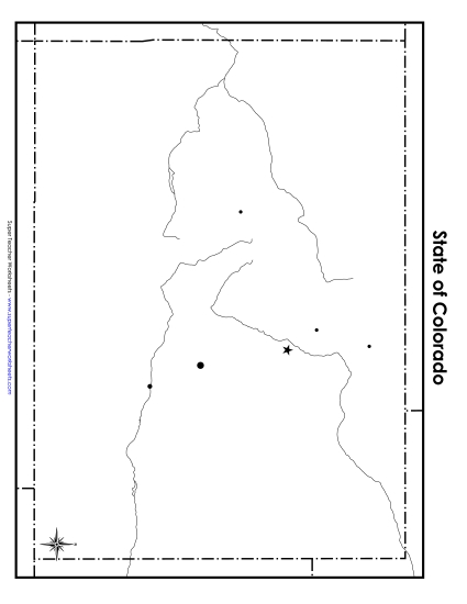 Maps - Blank Colorado Map with City Dots Maps - Blank Colorado Map with City Dots