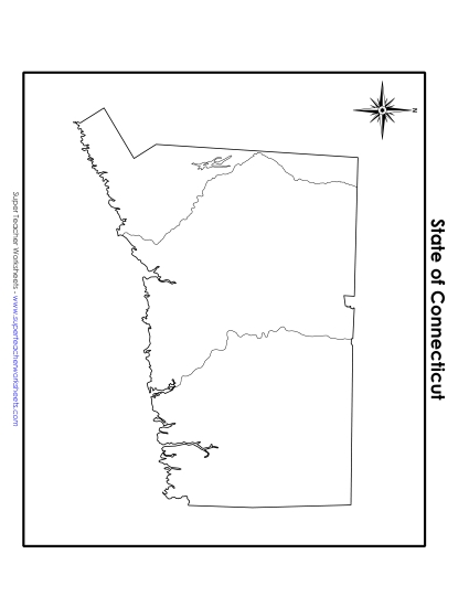 Maps - Blank Connecticut Map (No Bordering States)