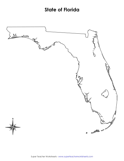 Maps - Blank Florida Map (No Bordering States) Maps - Blank Florida Map (No Bordering States)