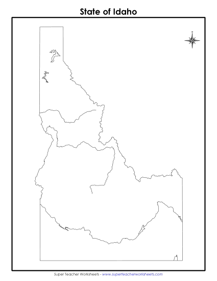 Maps - Blank Idaho Map (No Bordering States) Maps - Blank Idaho Map (No Bordering States)