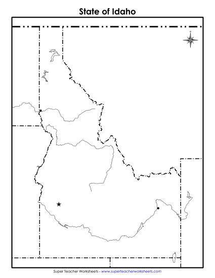 Maps - Blank Idaho Map with City Dots Maps - Blank Idaho Map with City Dots