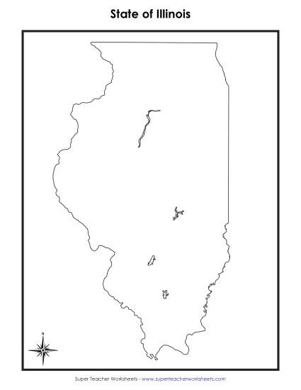 Maps - Blank Illinois Map (No Bordering States)