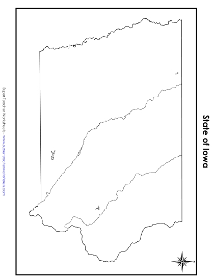Maps - Blank Iowa Map (No Bordering States) Maps - Blank Iowa Map (No Bordering States)