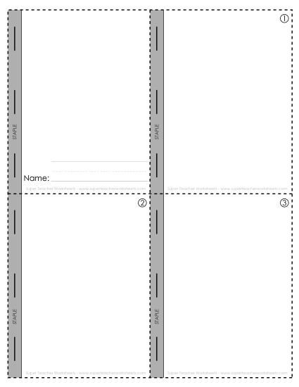 Template - Blank Mini-Book Template Template - Blank Mini-Book Template