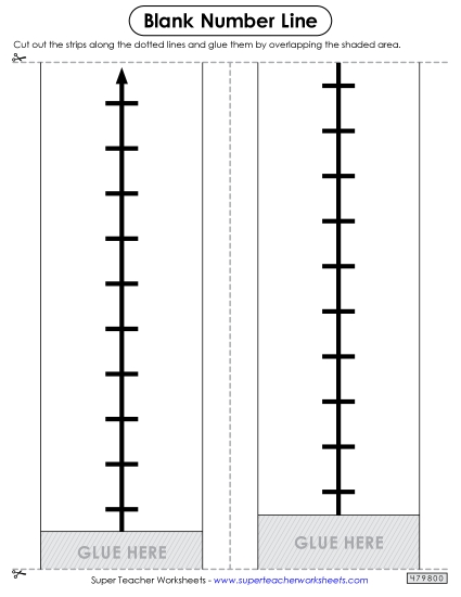 Number Lines - Blank Number Line: Cut & Glue Number Lines - Blank Number Line: Cut & Glue