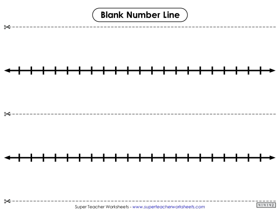 Number Lines - Blank Number Line (Small with Hash Marks) Number Lines - Blank Number Line (Small with Hash Marks)