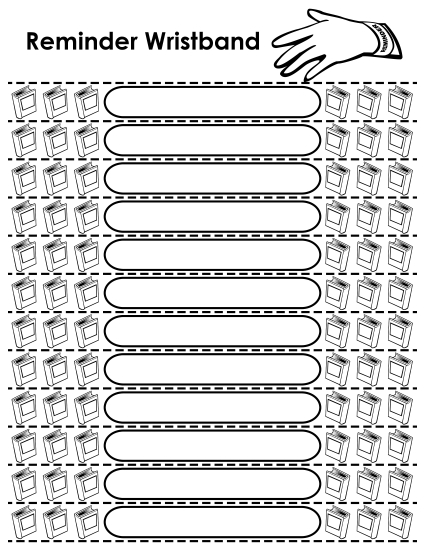 Blank Reminder Wristbands - Blank Reminder Wristbands - Books