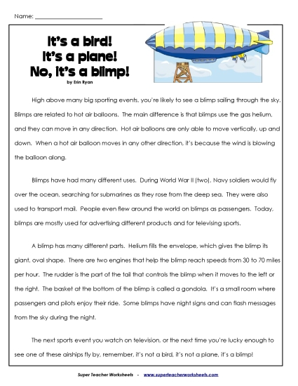 Nonfiction Articles - Blimps (Article)