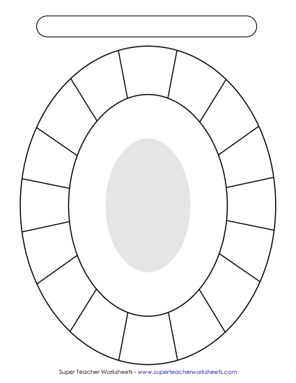 Flashcards, Task Cards, Game Cards - Board Game Oval Template
