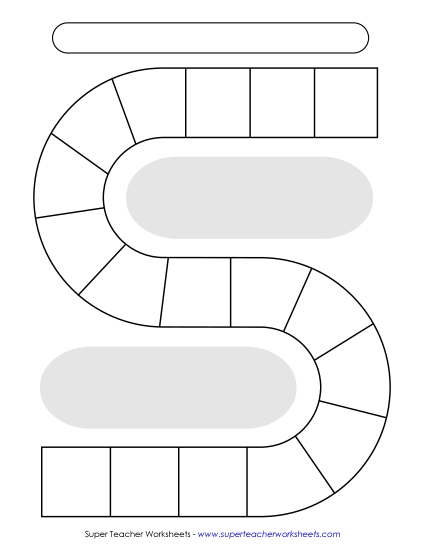 Flashcards, Task Cards, Game Cards - Board Game S-Shaped Template