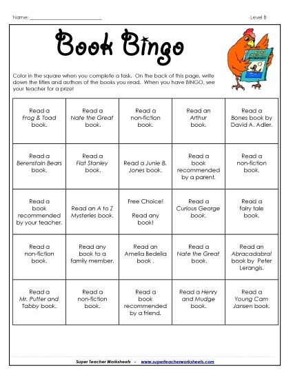 Book Bingo - Book Bingo: 2nd Grade