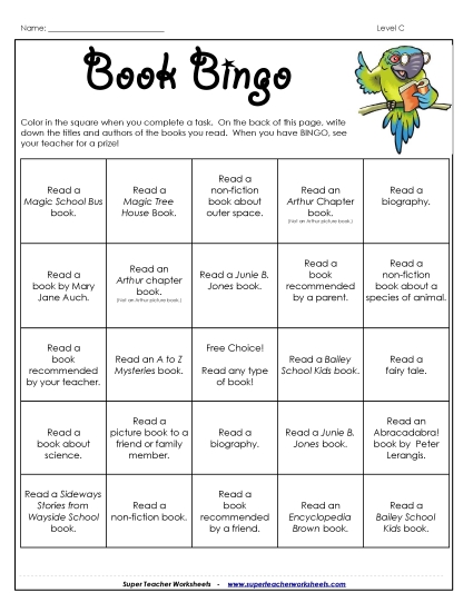 Book Bingo - Book Bingo: 3rd Grade