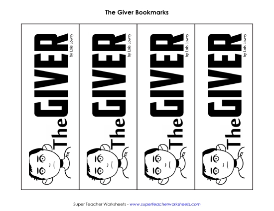 Whole Book - Bookmarks for <i>The Giver</i>