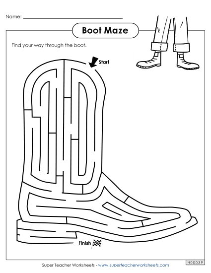 Medium - Boot Maze Medium - Boot Maze