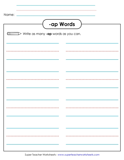 Worksheets - Brainstorm and Write (-ap) Worksheets - Brainstorm and Write (-ap)
