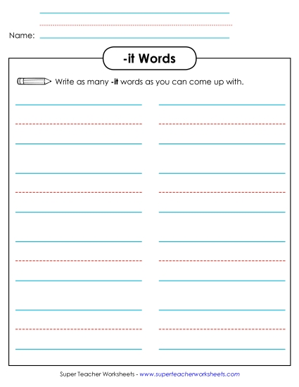 Worksheets - Brainstorm and Write (-it)