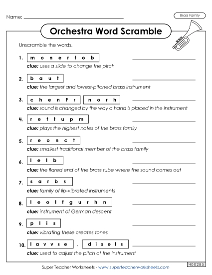 Word Puzzles - Brass - Word Scramble Word Puzzles - Brass - Word Scramble