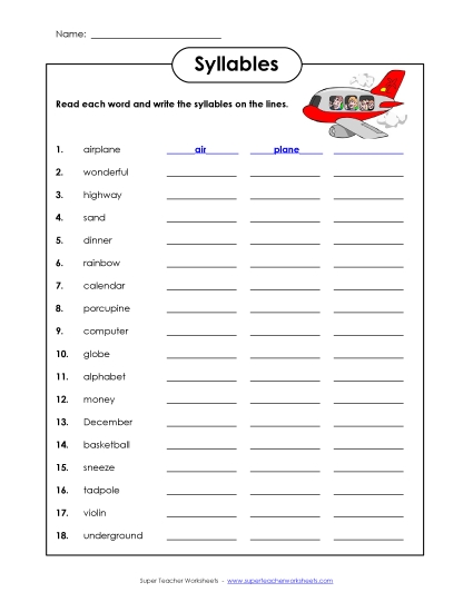 Breaking Words into Syllables