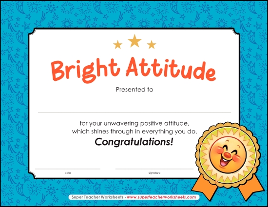 Character Awards - Bright Attitude Character Awards - Bright Attitude