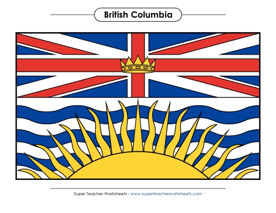 Flag and Coat of Arms - British Columbia Flag (Full Colour)