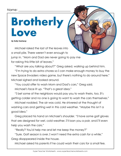 Fiction Stories - Brotherly Love Fiction Stories - Brotherly Love