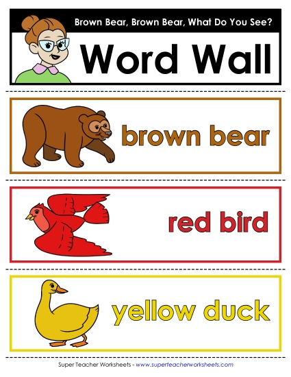 Pocket Chart Word Wall - Brown Bear Word Wall Pocket Chart Word Wall - Brown Bear Word Wall