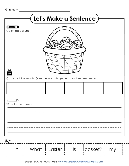 Build Sentences - Build-a-Sentence: Basket