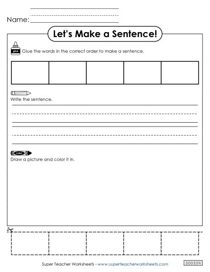 5 Word Sentences - Build a Sentence: Blank Template 5 5 Word Sentences - Build a Sentence: Blank Template 5