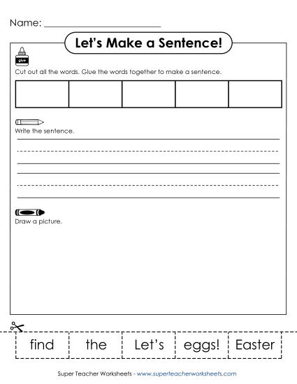 Build Sentences - Build-a-Sentence: Eggs