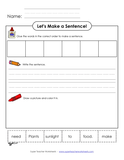 Early Literacy - Build-a-Sentence: Sunlight Early Literacy - Build-a-Sentence: Sunlight