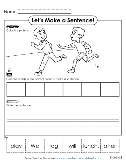 6 Word Sentences - Build a Sentence: Tag 6 Word Sentences - Build a Sentence: Tag