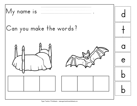 Build-a-Word - Build-a-Word: Bed & Bat