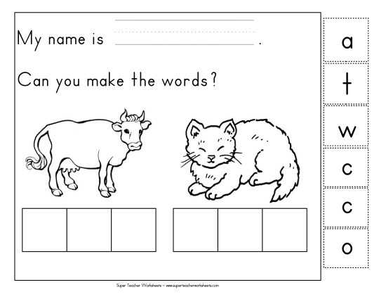 Build-a-Word - Build-a-Word: Cow & Cat