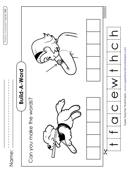 Cut-and-Glue Activities - Build-A-Word: Fetch and Watch Cut-and-Glue Activities - Build-A-Word: Fetch and Watch