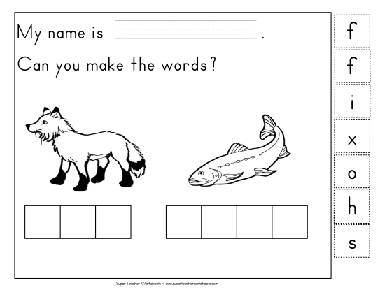 Build-a-Word - Build-a-Word: Fox & Fish