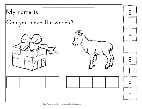 Build-a-Word - Build-a-Word: Gift and Goat