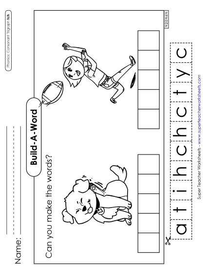 Cut-and-Glue Activities - Build-A-Word: Itchy and Catch
