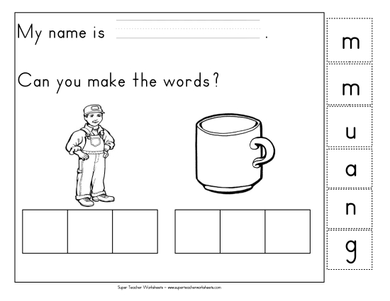 Build-a-Word - Build-a-Word: Man & Mug