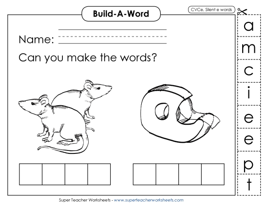 Build-a-Word - Build-a-Word: Mice and Tape Build-a-Word - Build-a-Word: Mice and Tape