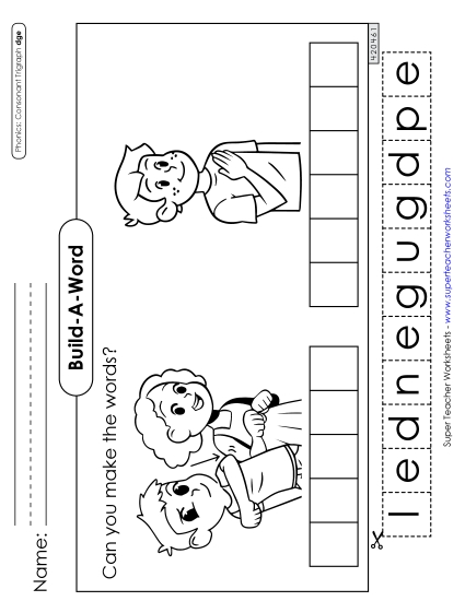 Cut-and-Glue Activities - Build-A-Word: Nudge and Pledge Cut-and-Glue Activities - Build-A-Word: Nudge and Pledge