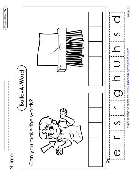 Cut-and-Glue Activities - Build-A-Word: Shrug and Shred Cut-and-Glue Activities - Build-A-Word: Shrug and Shred