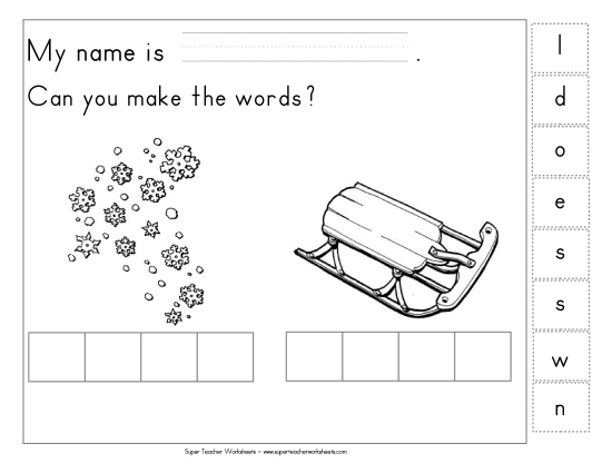 Build-a-Word - Build-a-Word: Snow & Sled Build-a-Word - Build-a-Word: Snow & Sled
