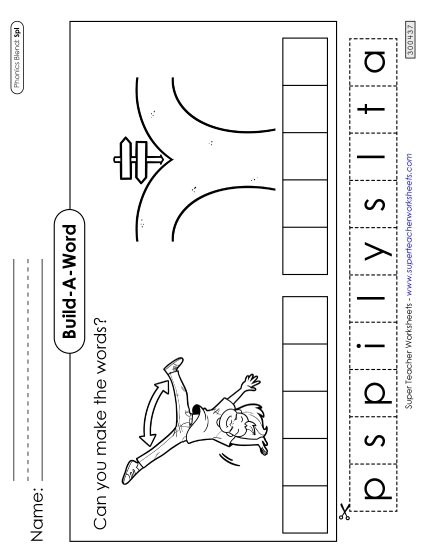 Cut-and-Glue Activities - Build-A-Word: Splay and Split
