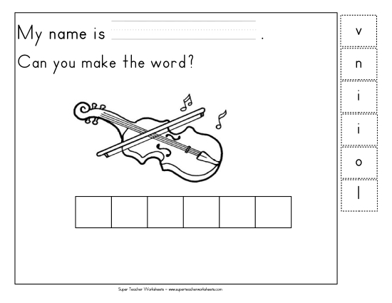 Build-a-Word - Build-a-Word: Violin