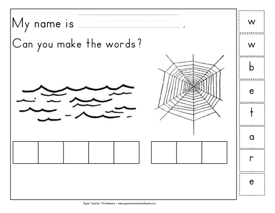 Build-a-Word - Build-a-Word: Web and Water