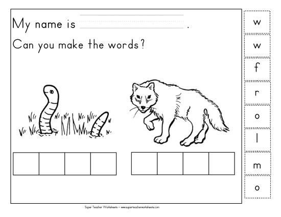 Build-a-Word - Build-a-Word: Worm and Wolf
