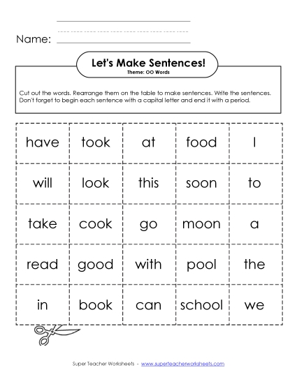 Build Sentences - Build Sentences: Cards