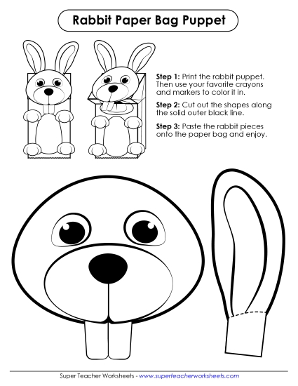 Easter Crafts - Bunny Paper Bag Puppet Easter Crafts - Bunny Paper Bag Puppet
