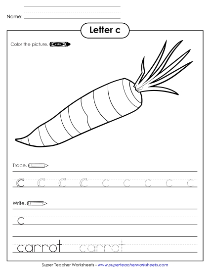 Alphabet Letters - C is for Carrot